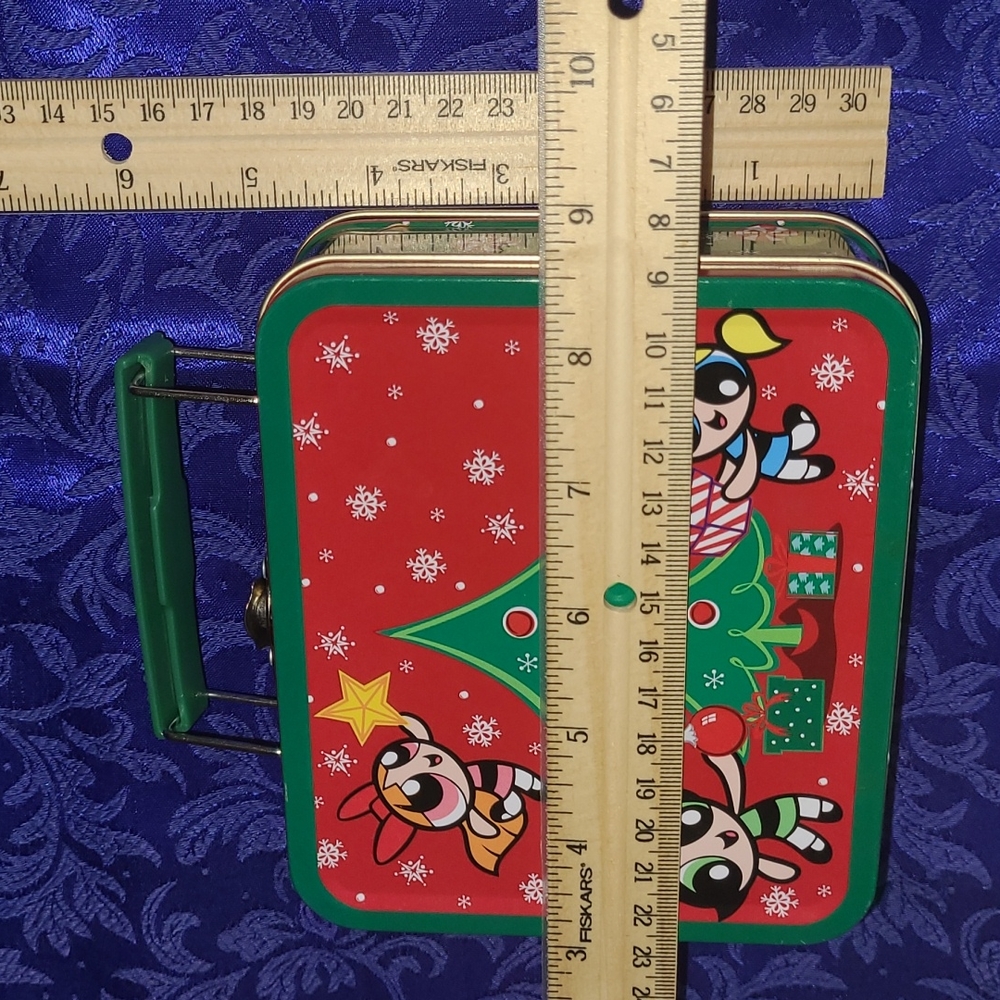 RARE Powerpuff Girls Christmas 🎄 Collectible Retro Mini Tin Lunch Box! - Picture 16 of 17
